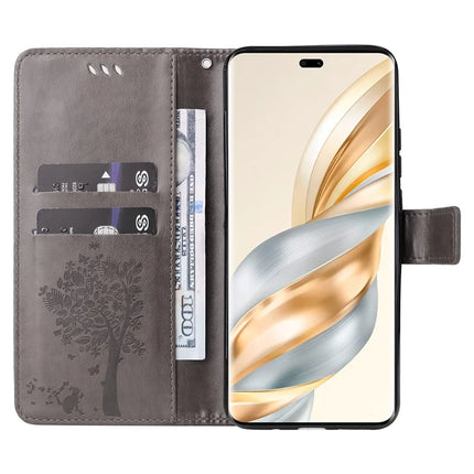 For Honor X60 Pro 5G / Magic7 Lite 5G / X9c 5G Case Cat Tree Pattern Flip Leather Phone Cover