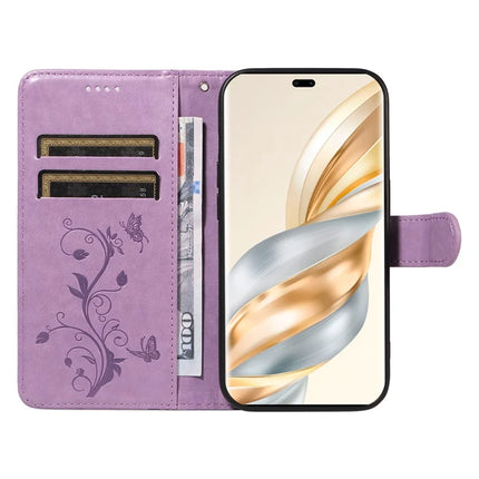 For Honor X60 Pro 5G / Magic7 Lite 5G / X9c 5G Case Flower Pattern PU Leather Wallet Phone Cover