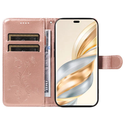 For Honor X60 Pro 5G / Magic7 Lite 5G / X9c 5G Case Flower Pattern PU Leather Wallet Phone Cover