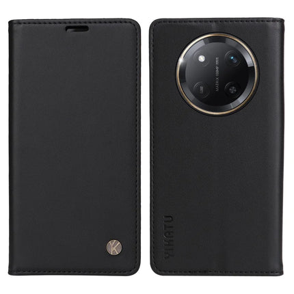 YIKATU YK-001 For Honor X60 Pro 5G / Magic7 Lite 5G / X9c 5G Wallet Case Card Slot Stand Leather Phone Cover - Black