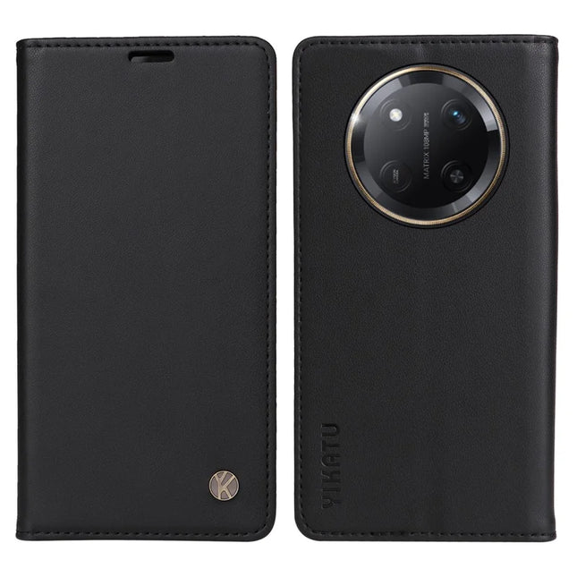 YIKATU YK-001 For Honor X60 Pro 5G / Magic7 Lite 5G / X9c 5G Wallet Case Card Slot Stand Leather Phone Cover - Black
