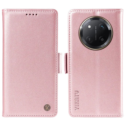 YIKATU YK-003 For Honor X60 Pro 5G / Magic7 Lite 5G / X9c 5G Case Wallet Stand Leather Phone Cover - Rose Gold