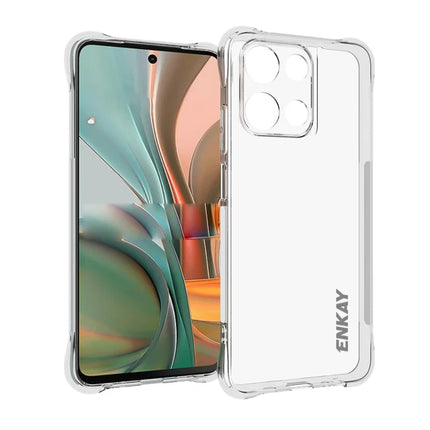 For Motorola Moto G Play (2025) 4G Clear Phone Case ENKAY HAT PRINCE Shockproof Anti-Slip TPU Cover - Transparent