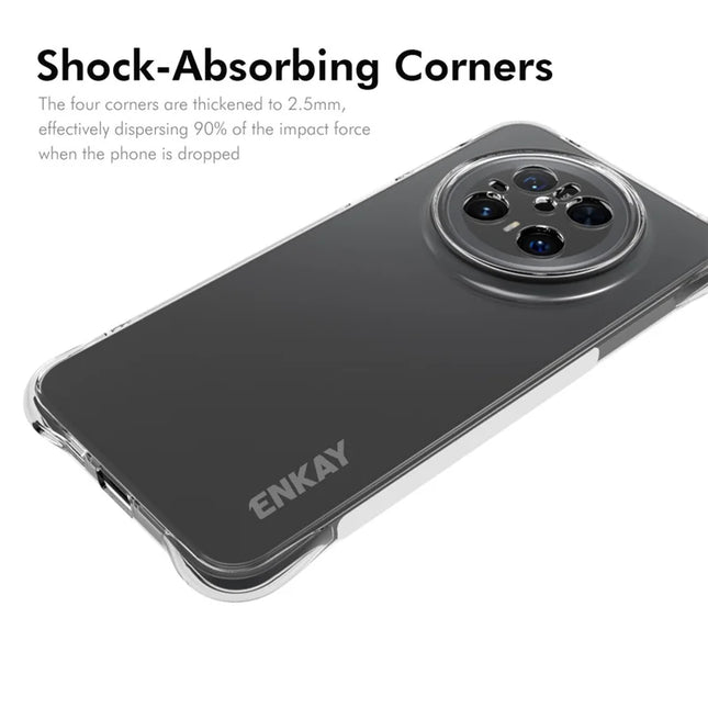 For Huawei Mate 70 Clear Phone Case ENKAY HAT PRINCE Shockproof Anti-Slip TPU Cover