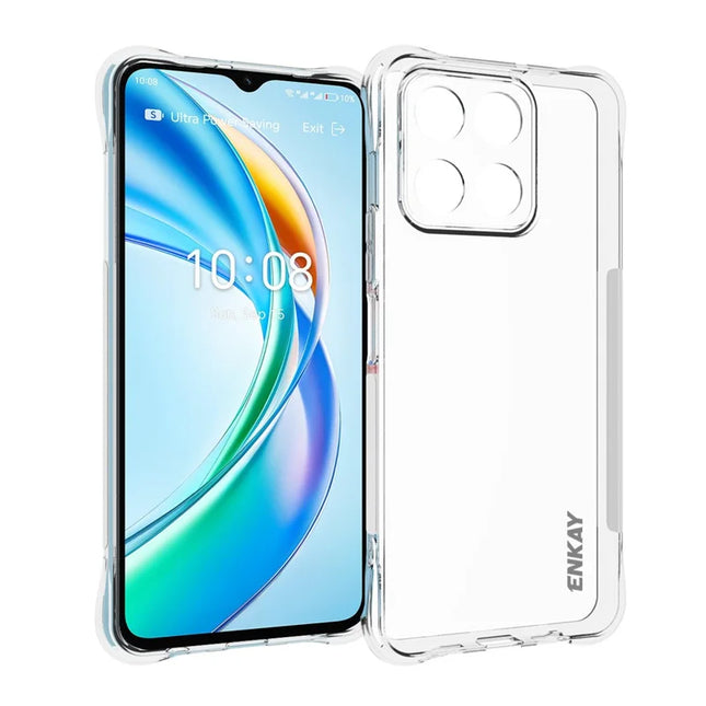 For Honor X5b Plus / Honor X5b Clear Phone Case ENKAY HAT PRINCE Shockproof Anti-Slip TPU Cover - Transparent