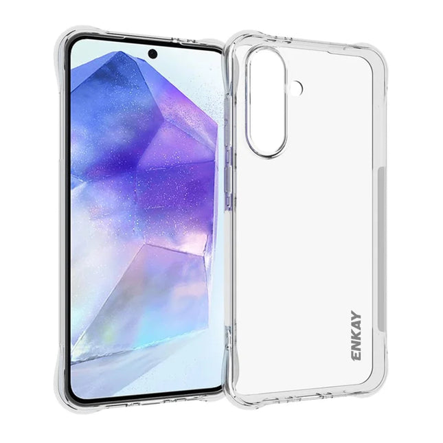 For Samsung Galaxy A26 5G Clear Phone Case ENKAY HAT PRINCE Shockproof Anti-Slip TPU Cover - Transparent