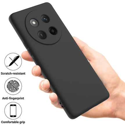 For Honor X60 Pro 5G Case Liquid Silicone Phone Back Cover with Hand Strap
