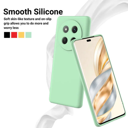 For Honor X60 Pro 5G Case Liquid Silicone Phone Back Cover with Hand Strap