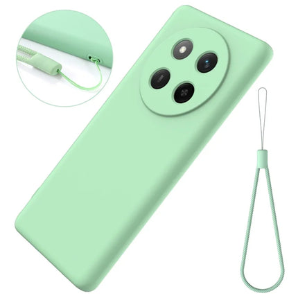 For Honor X60 Pro 5G Case Liquid Silicone Phone Back Cover with Hand Strap