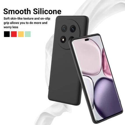 For Honor Magic7 Lite 5G / X9c 5G / X60 Pro 5G Case Liquid Silicone Phone Back Cover with Hand Strap