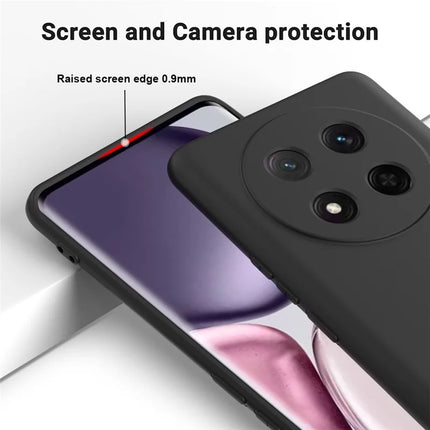 For Honor Magic7 Lite 5G / X9c 5G / X60 Pro 5G Case Liquid Silicone Phone Back Cover with Hand Strap
