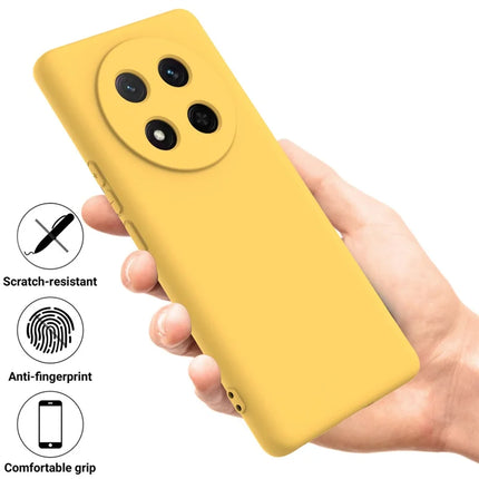 For Honor Magic7 Lite 5G / X9c 5G / X60 Pro 5G Case Liquid Silicone Phone Back Cover with Hand Strap