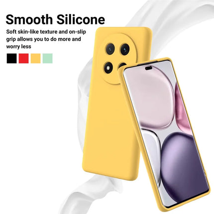 For Honor Magic7 Lite 5G / X9c 5G / X60 Pro 5G Case Liquid Silicone Phone Back Cover with Hand Strap