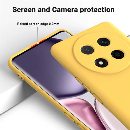 For Honor Magic7 Lite 5G / X9c 5G / X60 Pro 5G Case Liquid Silicone Phone Back Cover with Hand Strap