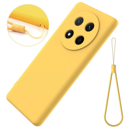 For Honor Magic7 Lite 5G / X9c 5G / X60 Pro 5G Case Liquid Silicone Phone Back Cover with Hand Strap