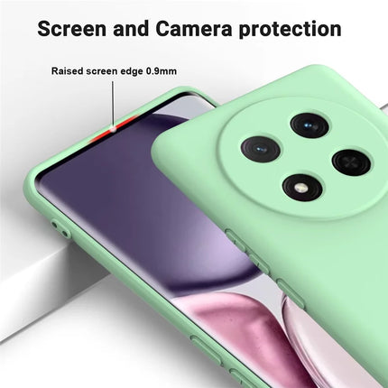 For Honor Magic7 Lite 5G / X9c 5G / X60 Pro 5G Case Liquid Silicone Phone Back Cover with Hand Strap