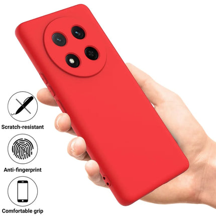 For Honor Magic7 Lite 5G / X9c 5G / X60 Pro 5G Case Liquid Silicone Phone Back Cover with Hand Strap