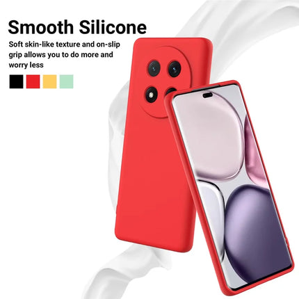 For Honor Magic7 Lite 5G / X9c 5G / X60 Pro 5G Case Liquid Silicone Phone Back Cover with Hand Strap