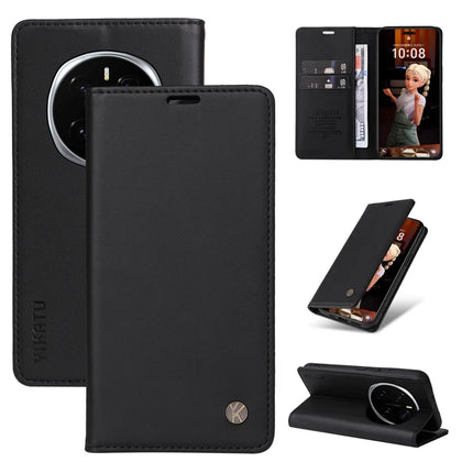 For Honor Magic7 Pro 5G Wallet Case YIKATU YK- 001 PU Leather Phone Cover with Stand - Black