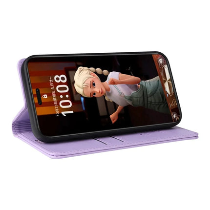 For Honor Magic7 Pro 5G Wallet Case YIKATU YK- 001 PU Leather Phone Cover with Stand -  Light Purple