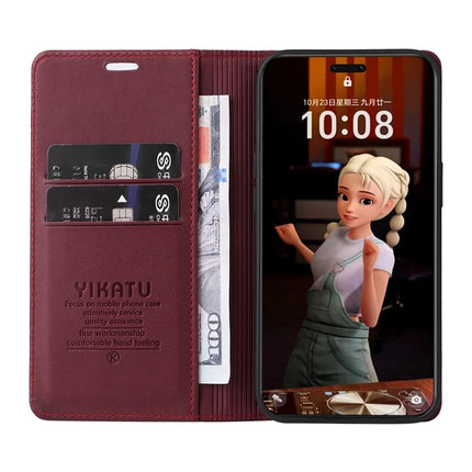 For Honor Magic7 Pro 5G Wallet Case YIKATU YK- 001 PU Leather Phone Cover with Stand