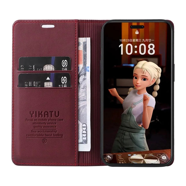 For Honor Magic7 Pro 5G Wallet Case YIKATU YK- 001 PU Leather Phone Cover with Stand