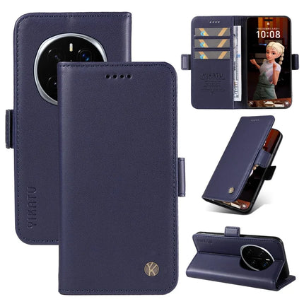 For Honor Magic7 Pro 5G Wallet Phone Case YIKATU YK-003 Leather Stand Cover - Sapphire