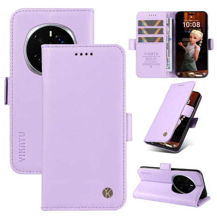 For Honor Magic7 Pro 5G Wallet Phone Case YIKATU YK-003 Leather Stand Cover -  Light Purple
