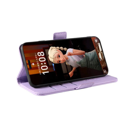For Honor Magic7 Pro 5G Wallet Phone Case YIKATU YK-003 Leather Stand Cover -  Light Purple