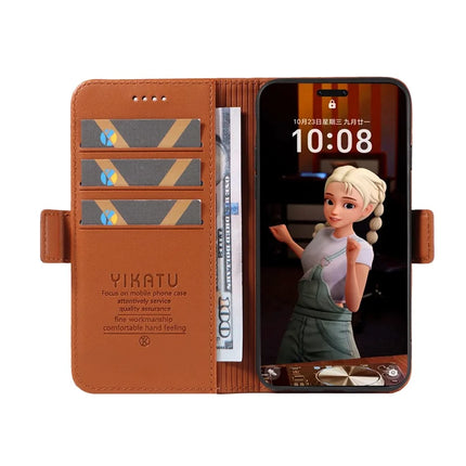 For Honor Magic7 Pro 5G Wallet Phone Case YIKATU YK-003 Leather Stand Cover