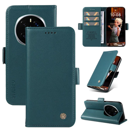 For Honor Magic7 Pro 5G Wallet Phone Case YIKATU YK-003 Leather Stand Cover - Green
