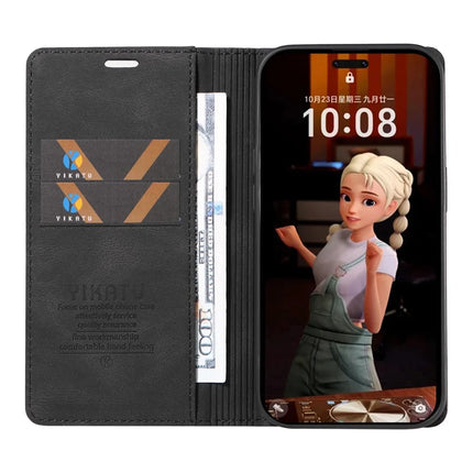 For Honor Magic7 Pro 5G Leather Cover YIKATU YK-004 Skin-Touch Wallet Phone Cases