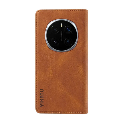 For Honor Magic7 Pro 5G Leather Cover YIKATU YK-004 Skin-Touch Wallet Phone Cases