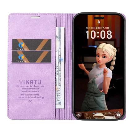 For Honor Magic7 Pro 5G Leather Cover YIKATU YK-004 Skin-Touch Wallet Phone Cases