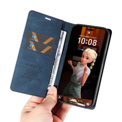 For Honor Magic7 Pro 5G Leather Cover YIKATU YK-004 Skin-Touch Wallet Phone Cases