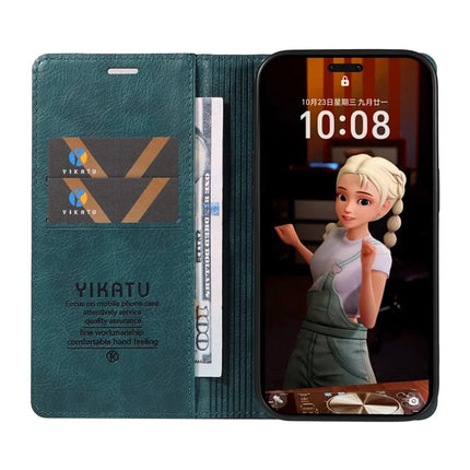 For Honor Magic7 Pro 5G Wallet Case YIKATU YK-006 Magnetic Closure Leather Phone Cover Litchi Texture