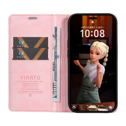 For Honor Magic7 Pro 5G Wallet Case YIKATU YK-006 Magnetic Closure Leather Phone Cover Litchi Texture