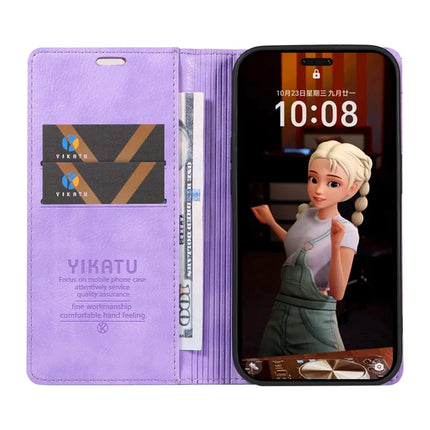 For Honor Magic7 Pro 5G Wallet Case YIKATU YK-006 Magnetic Closure Leather Phone Cover Litchi Texture
