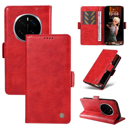 For Honor Magic7 Pro 5G Case YIKATU YK-007 Litchi Texture PU Leather Wallet Phone Cover - Red
