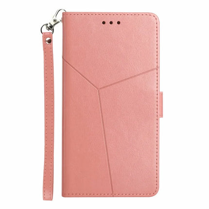 For Motorola Moto G 5G (2025) Case Y-Shaped Lines Imprint Leather Phone Cover