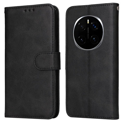 For Honor Magic7 Pro 5G Case Wallet PU Leather Folio Flip Phone Cover - Black