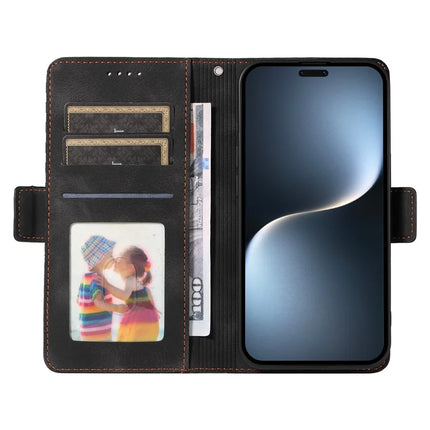 For Honor Magic7 Pro 5G Case PU Leather Phone Cover Rhombus Starry Imprinted