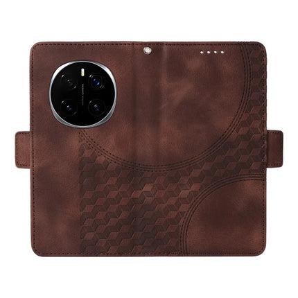 For Honor Magic7 Pro 5G Case PU Leather Phone Cover Rhombus Starry Imprinted