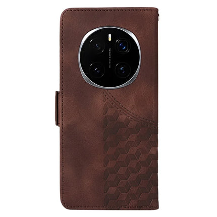 For Honor Magic7 Pro 5G Case PU Leather Phone Cover Rhombus Starry Imprinted