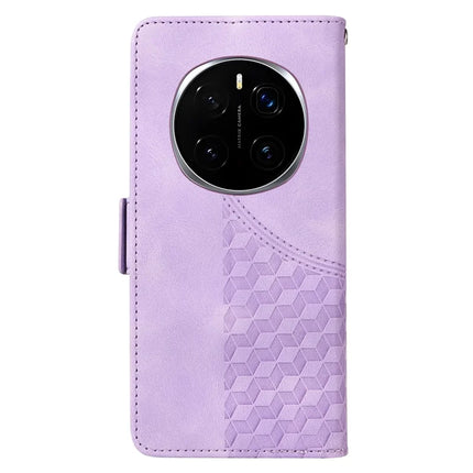 For Honor Magic7 Pro 5G Case PU Leather Phone Cover Rhombus Starry Imprinted