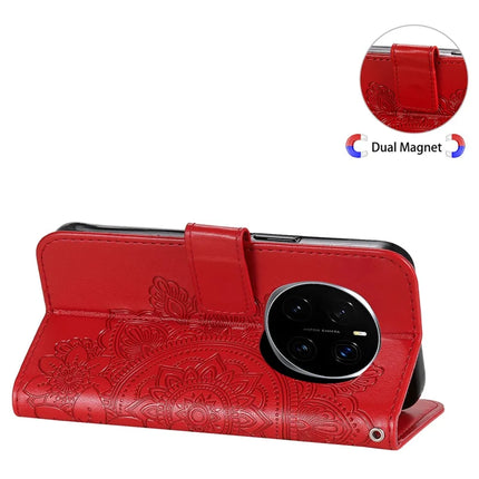 For Honor Magic7 Pro 5G Case PU Leather Wallet Floral Phone Cover Stand View