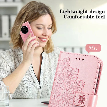 For Honor Magic7 Pro 5G Case PU Leather Wallet Floral Phone Cover Stand View