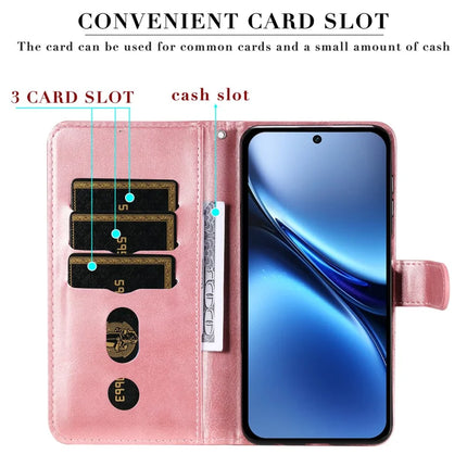 For Honor Magic7 Pro 5G Case Zipper Wallet Calf Texture PU Leather Phone Cover