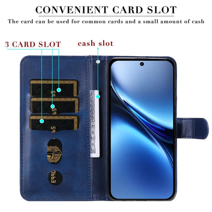 For Honor Magic7 Pro 5G Case Zipper Wallet Calf Texture PU Leather Phone Cover