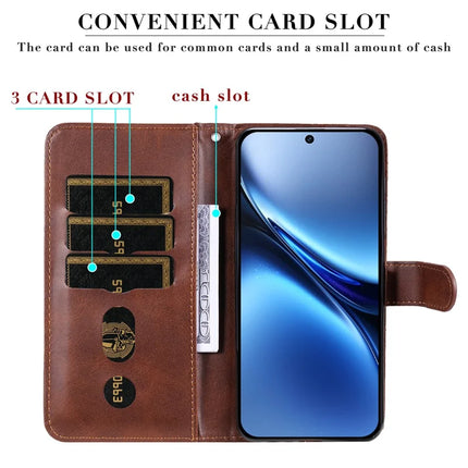 For Honor Magic7 Pro 5G Case Zipper Wallet Calf Texture PU Leather Phone Cover